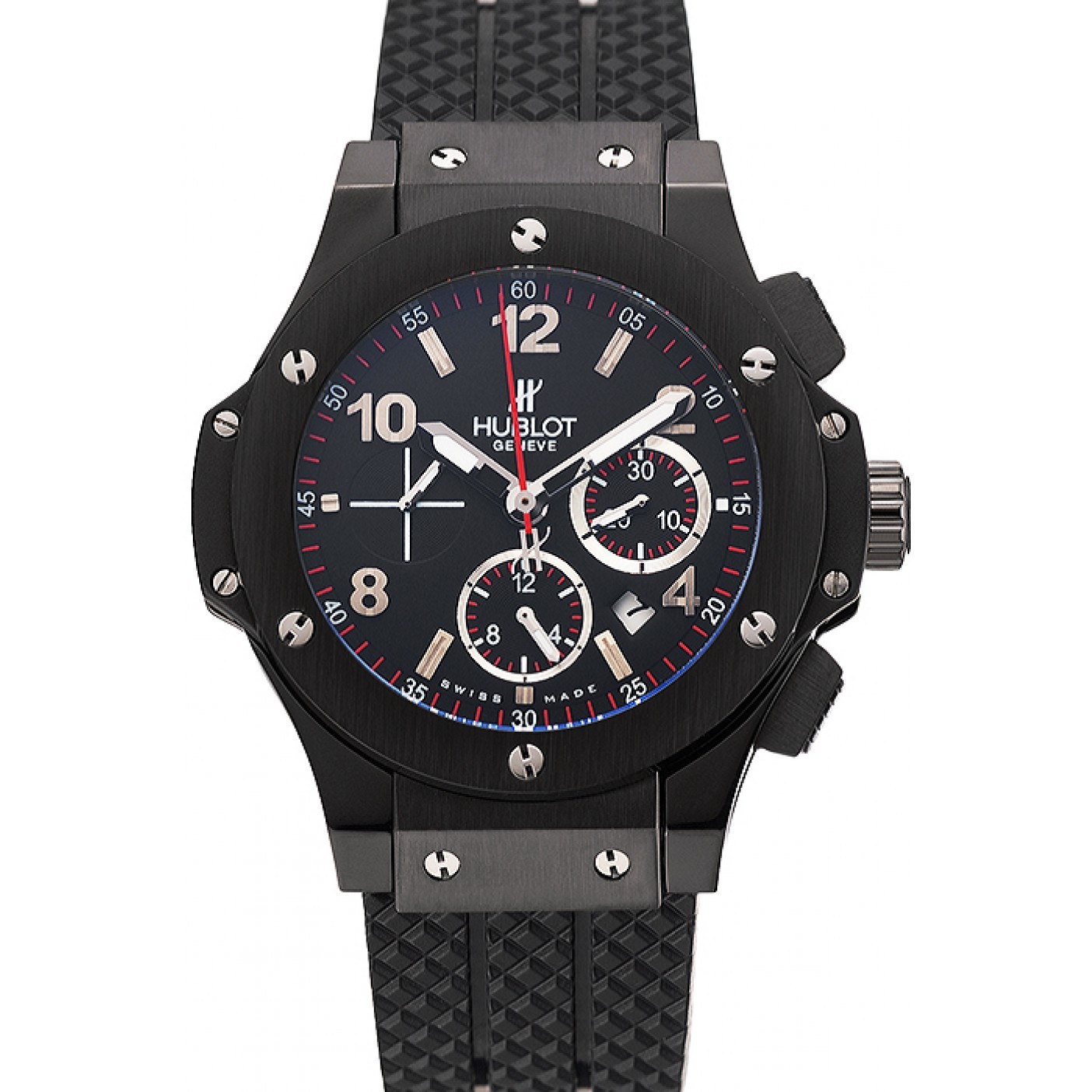 Swiss Hublot Big Bang Black Dial Black Case Black Rubber Bracelet 1453901